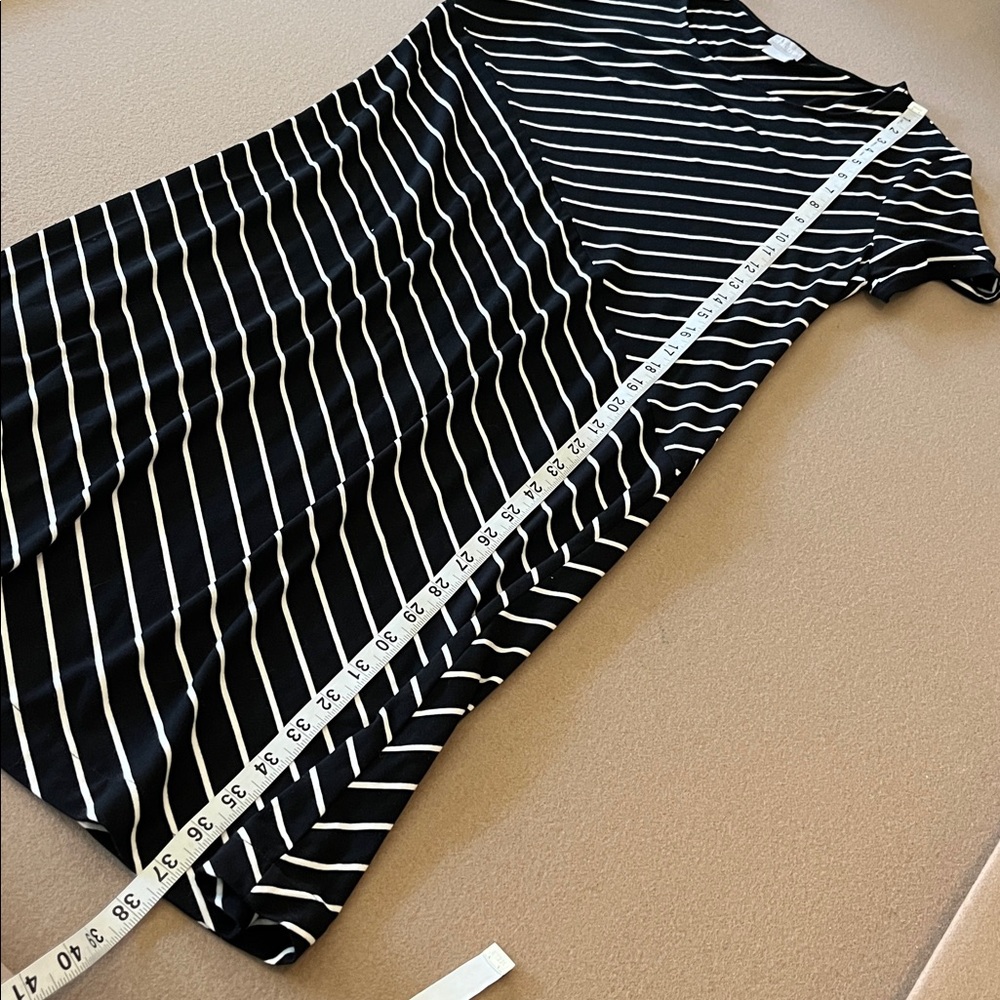 Chico’s Spliced Stripe A-Line Dress - Black/White - Size 0 - US 4-6 - Picture 7 of 9